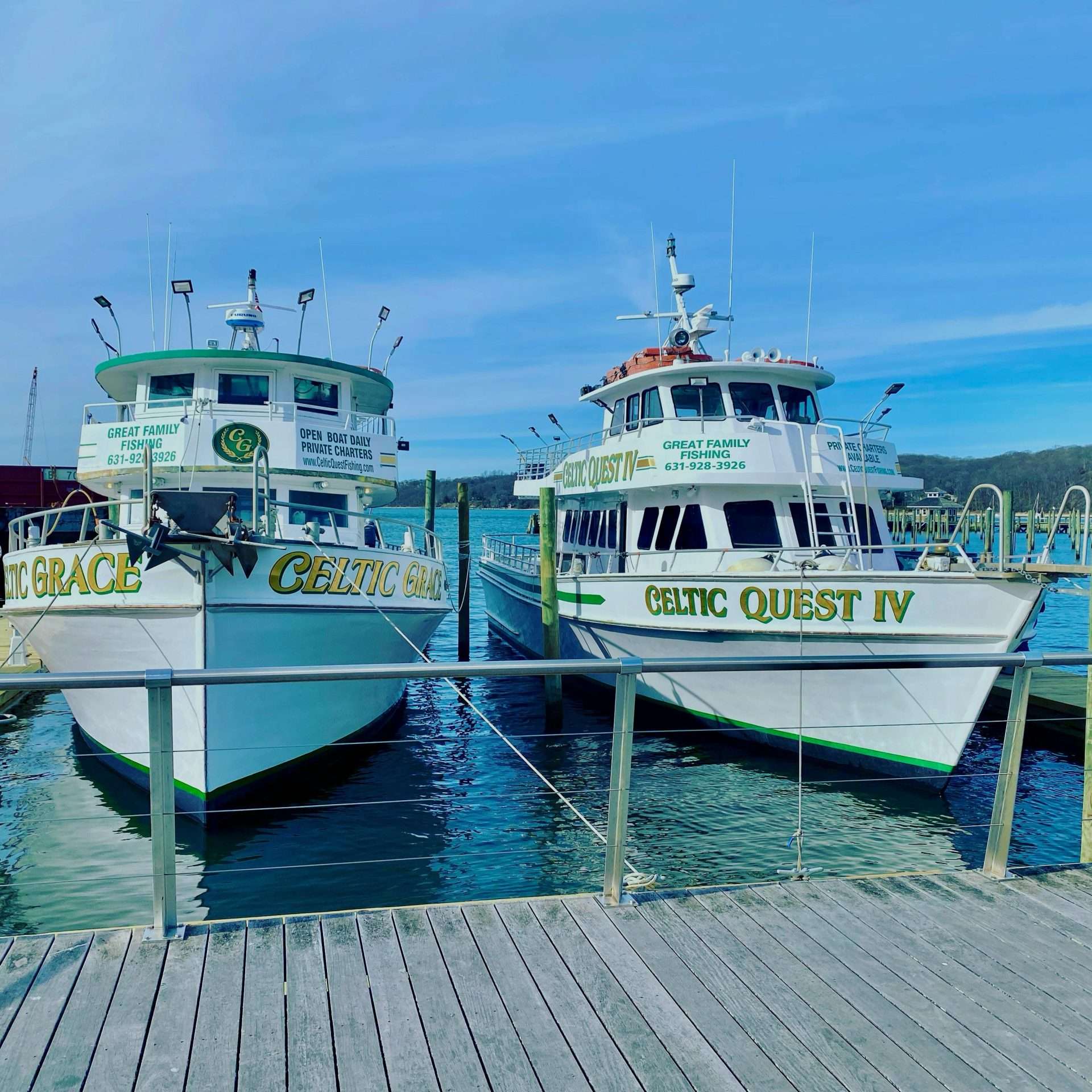 Home 97 Celtic Grace and Celtic Quest IV docked together